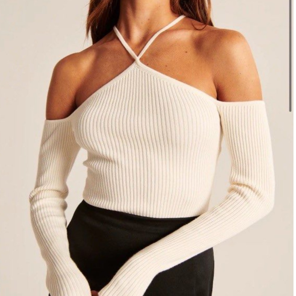 Abercrombie & Fitch Strappy Halter Sweater Bodysuit